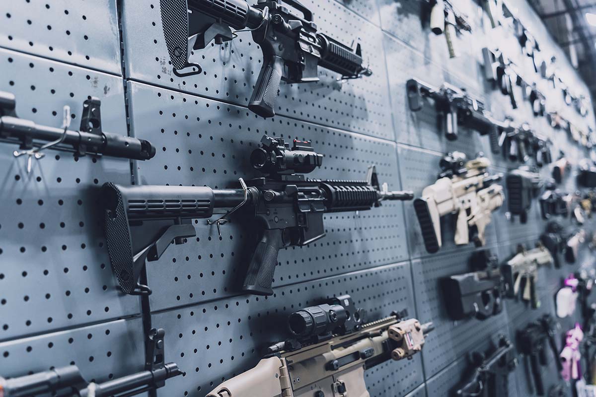 Collection,Of,Rifles,And,Carbines,On,The,Wall Gun sales explode in Oregon