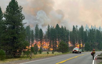 Highway 26 Remains Closed Between Prineville and Mitchell as Massive Oregon Wildfire Burns Nearby