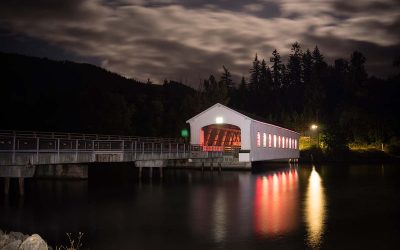 Built in 1945, Oregon’s Widest Covered Bridge Has Been Hit by Trucks, Raised Six Feet, and Somehow Survived
