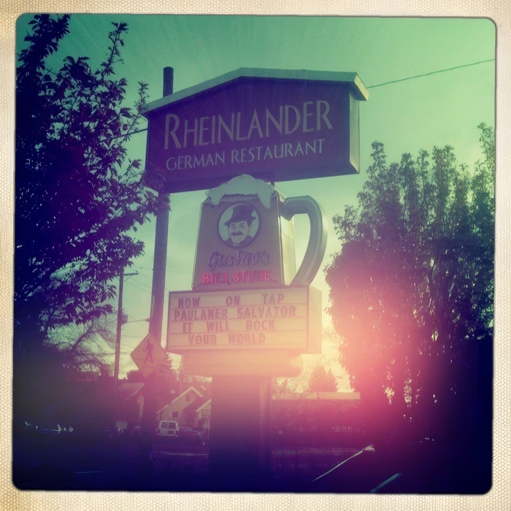 Der Rhinelander, NE Portland, Oregon, Long Gone, Old Restaurants, Nostalgia, Sandy Blvd, Memories, German Food, Gustav's, Horst Mager, History, Famous Fondue, Schnitzel, Bierhaus, Stories, Vintage PDX, Accordion Players, Yodelers 