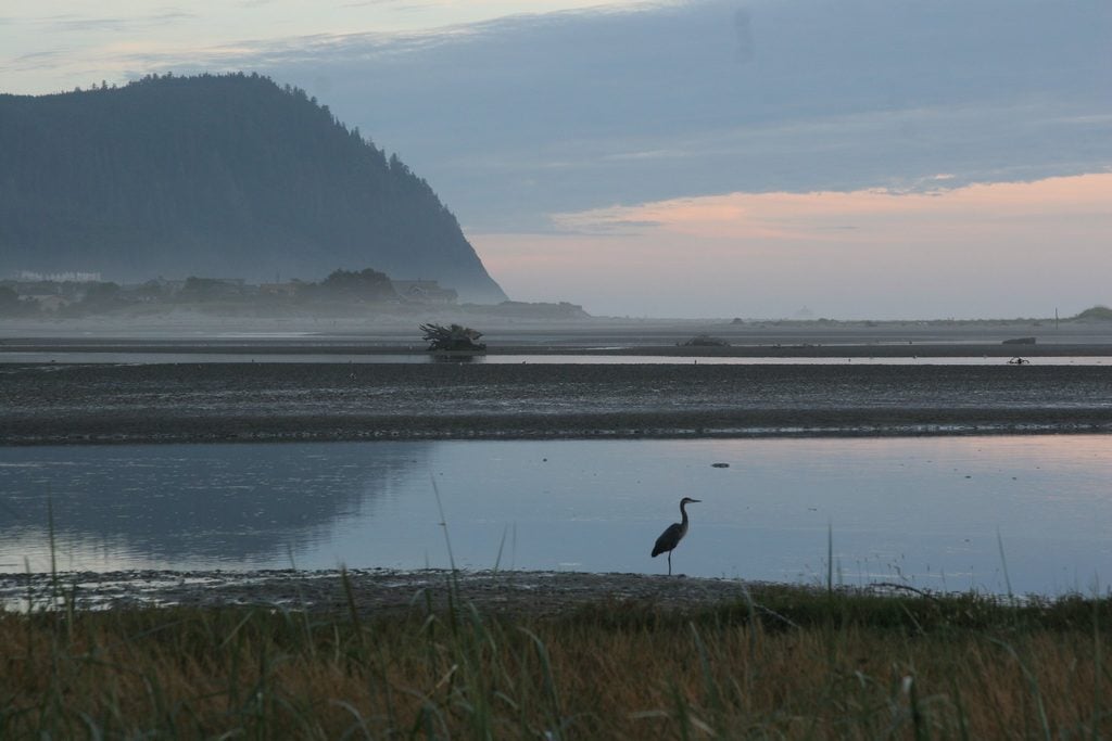 View of Tillamook Head from the Estuary in Seaside, Oregon