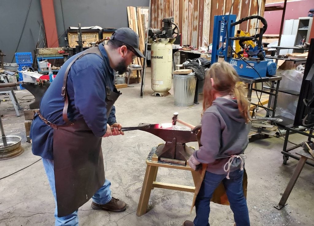 NK Forge and Metalworks, Salem, Oregon, Blacksmith, Make Your Own Knife, Classes, Bladesmithing lessons, Josh Navarette, Forged in Fire Champion, Great Gift Ideas, Things to Do, Family Fun