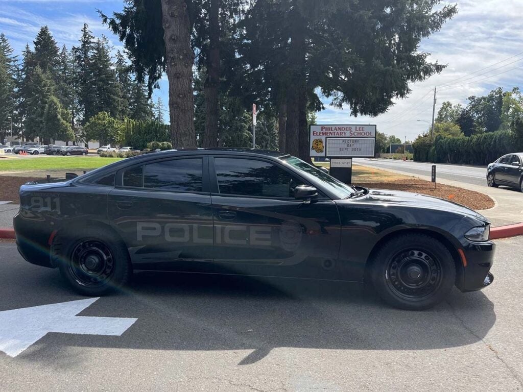 Canby Police at the scene of hit and run