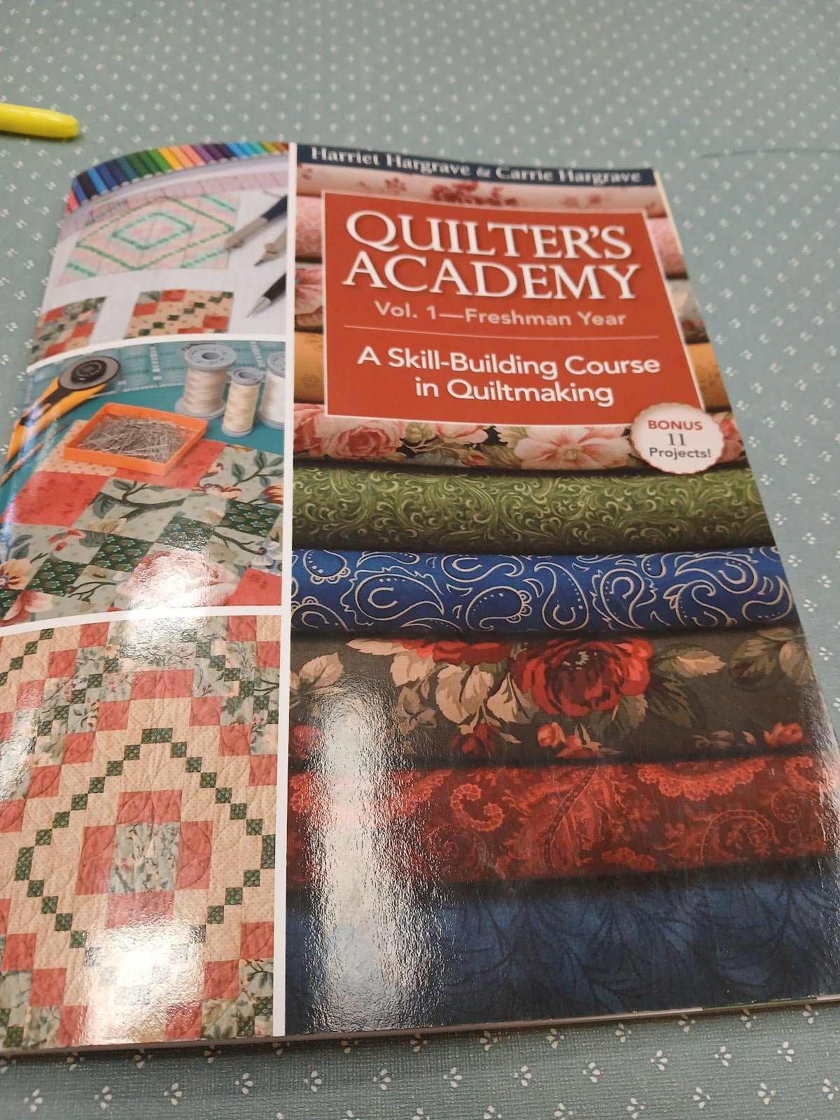 A Quilter’s Academy book photographed by a visiting customer.