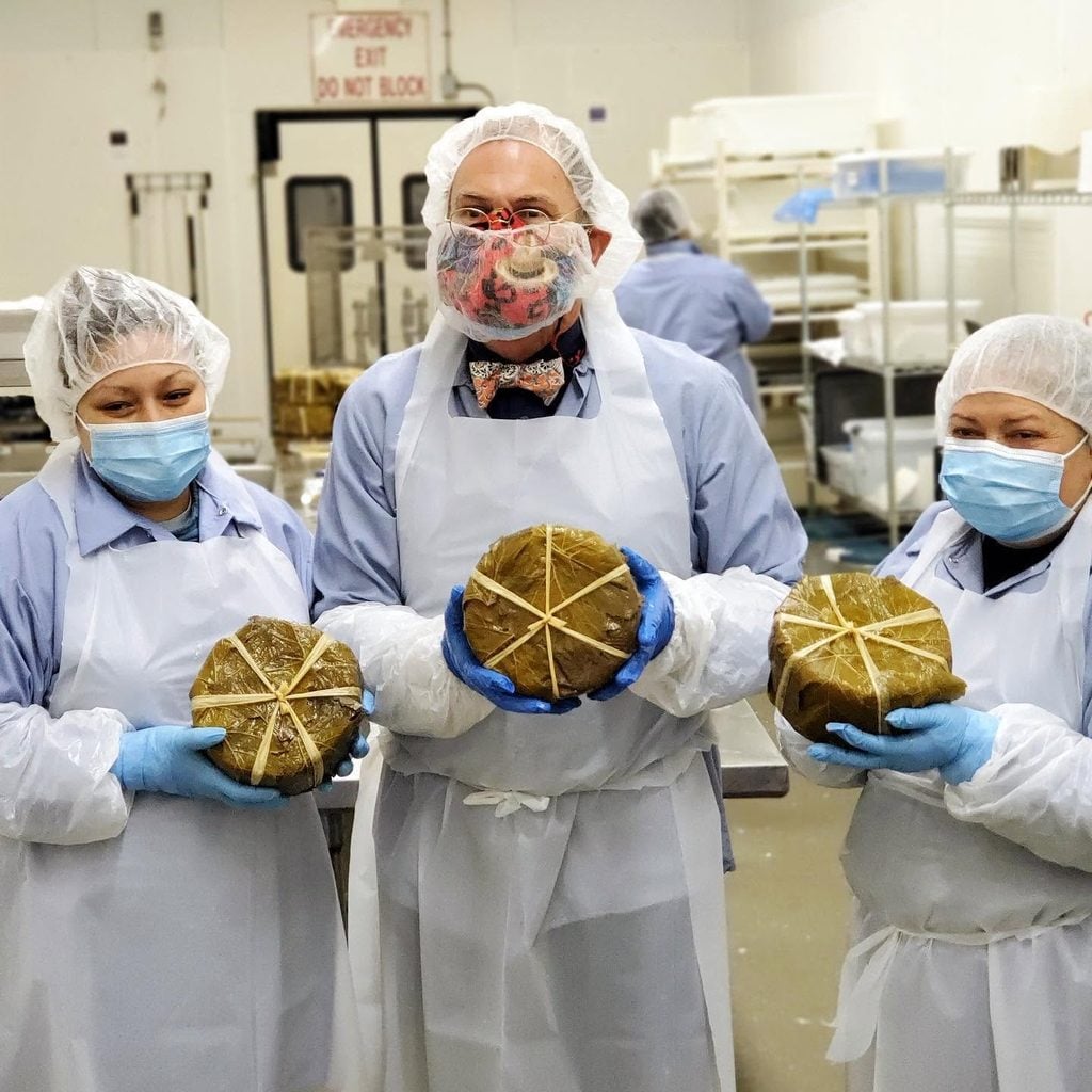 Rogue Creamery, Central Point Oregon, Rogue Blue Cheese, Best in the World, Gold Winner, International Competition, Where to Buy, Support Local, Made Right Here, Pear Brandy Soaked, Wrapped in Grape Leaves, Organic, Food Lovers, World Cheese Awards