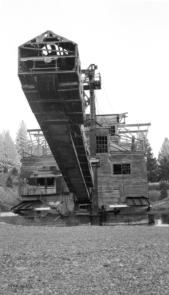 Sumpter Valley Gold Dredge, Sumpter Oregon, NE OR, History, Ghost Towns, Old Mining Areas, Self-Guided Tour, Interesting, PNW, Pacific Northwest, Before Restoration, Vintage Image