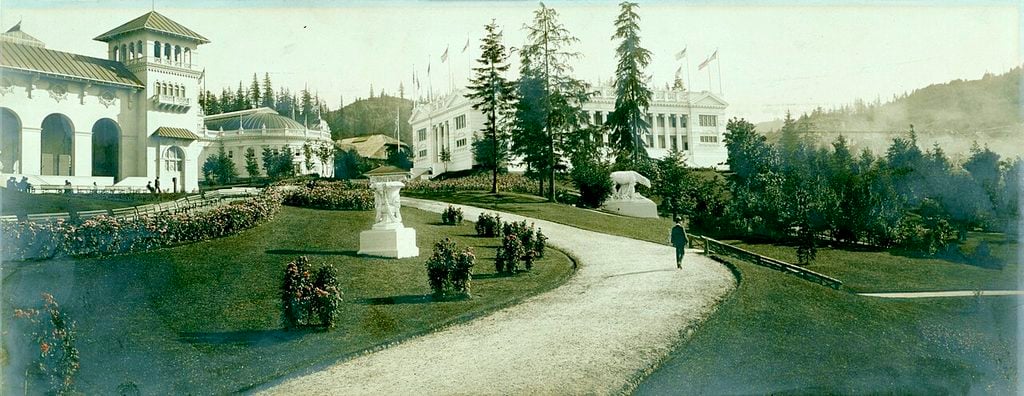 Lewis and Clark Centennial Exposition, portland oregon, 1905, history, worlds fair, guilds lake, NW Industrial District, surviving structures, where was it, sacajawea statue, mcmenamins st. johns, interesting, PDX stories, forestry center fire, construction, old maps